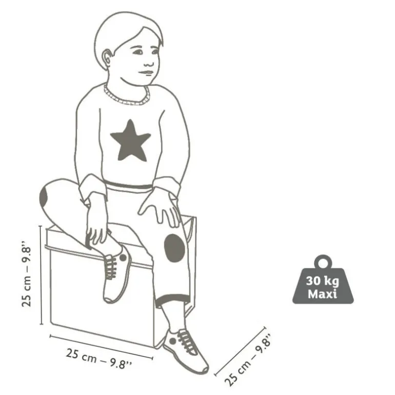 Coffre à jouets siège pour enfant "Stars" 4489<Djeco Outlet