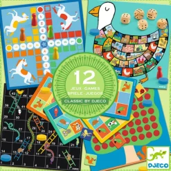 Coffret 12 jeux classiques adaptés aux petits 5218<Djeco Shop