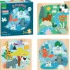Coffret 3 puzzles en bois 'Animaux du monde' Michelle Carlslund 8530<VILAC Store