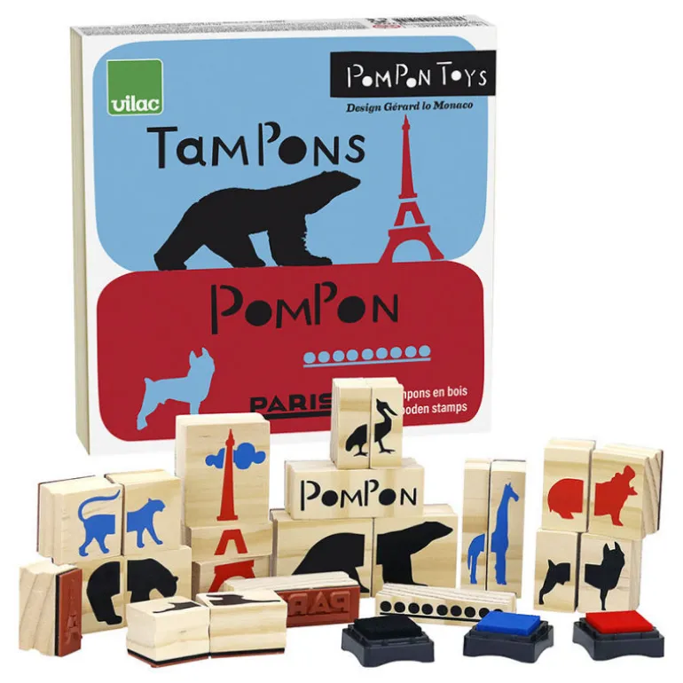 Coffret de tampons de l'artiste sculpteur Pompon 9105<VILAC Flash Sale