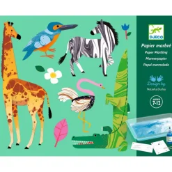 Coffret papier marbré "Colorful" 9351<Djeco Clearance