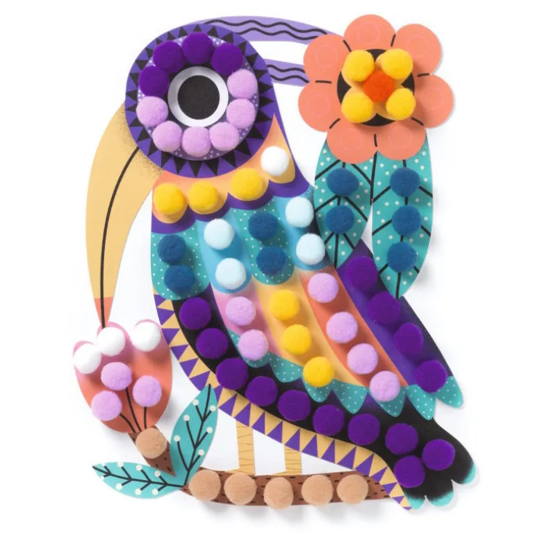 Coffret Silhouettes et pompons "Panachés" 0070<Djeco Sale