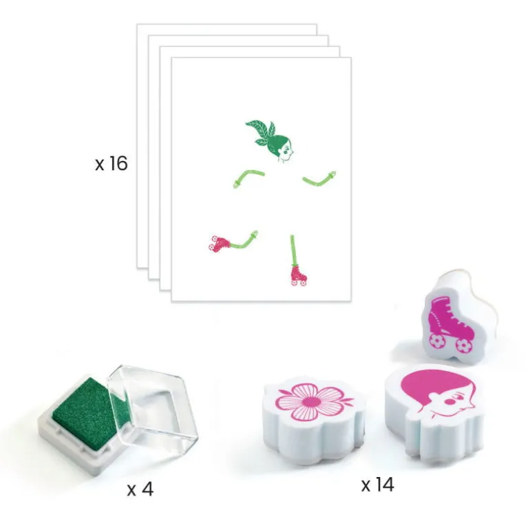 Coffret tampons "Flower girls" 8741<Djeco Store
