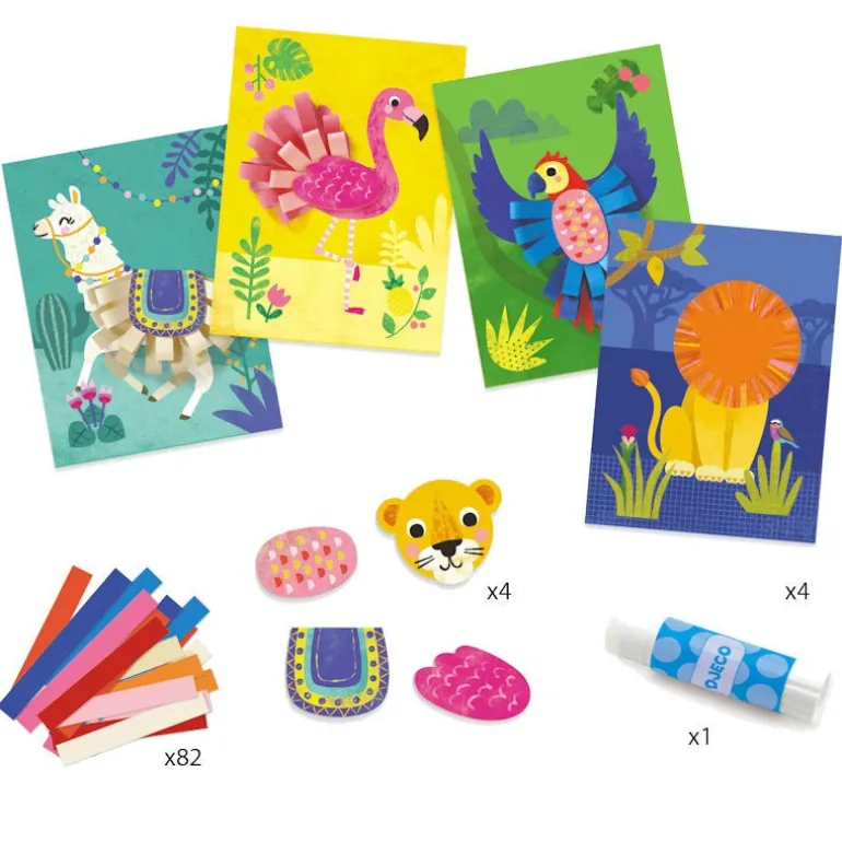 Collages pour enfant "Avec des bouclettes" 9868<Djeco Best Sale