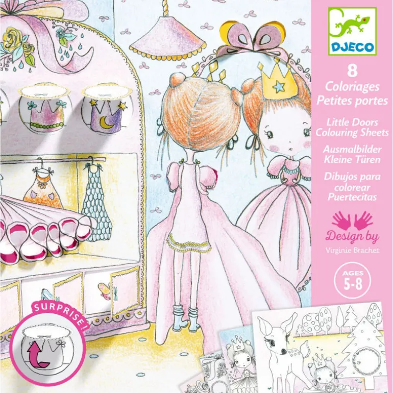 Coloriage à fenêtres "Les petites portes de Pupi" 9699<Djeco Shop