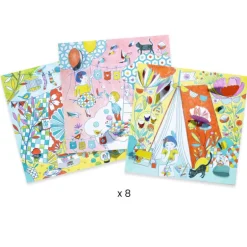 Coloriage à fenêtres "Les cabanes de Nina" 9683<Djeco Best Sale
