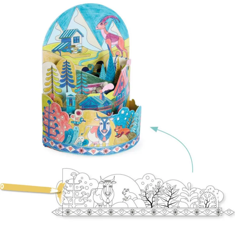 Coloriage 3D "Au sommet... du monde" 8743<Djeco Best