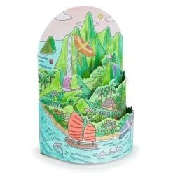 Coloriage 3D "Au sommet... de mon île" 8744<Djeco Cheap