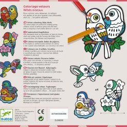 Coloriage velours "Bébés oiseaux" 9099<Djeco Clearance