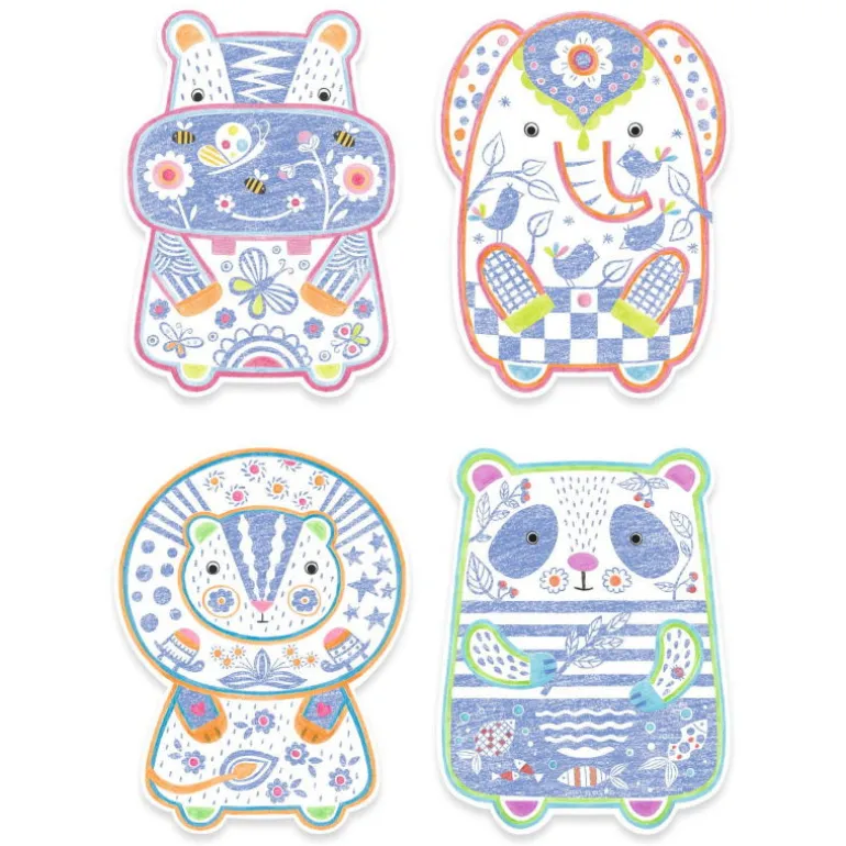 Coloriages à révéler "Animaux sauvages" 0062<Djeco Discount