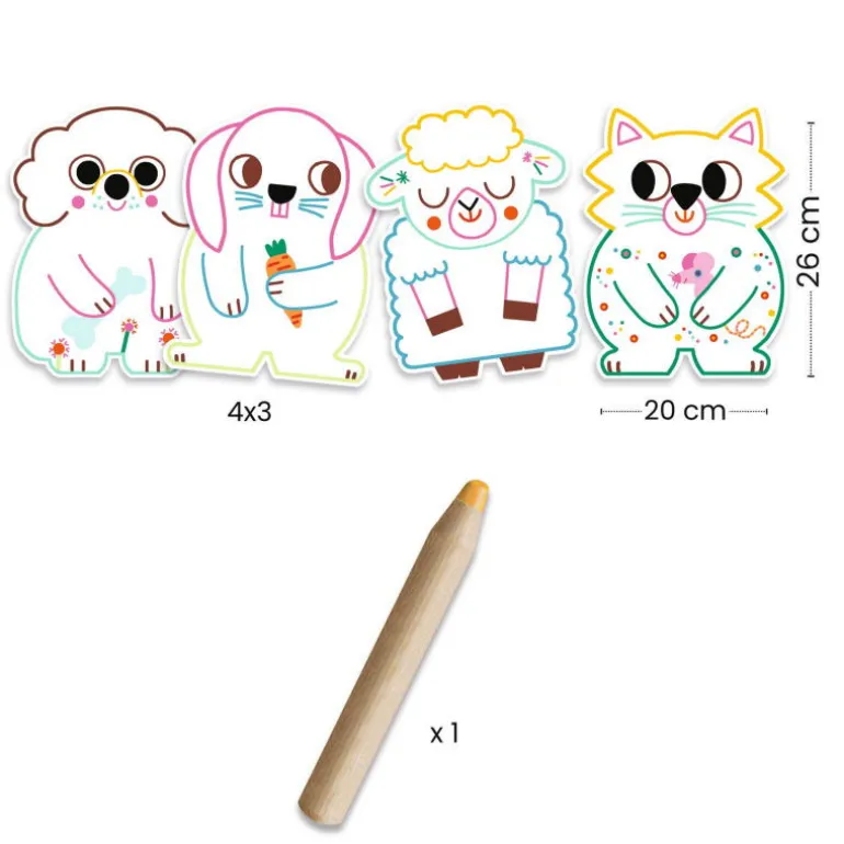 Coloriages à révéler "Animaux familiers" 0061<Djeco Cheap