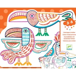 Coloriages à révéler "Familles sauvages" 0066<Djeco Cheap