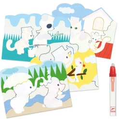 Coloriages magiques à l'eau "Caché dehors" 9065<Djeco Store