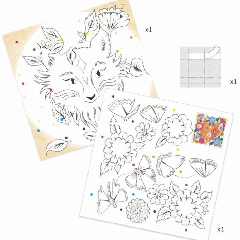 Coloriages surprise 3D 'En forêt' 9657<Djeco Clearance