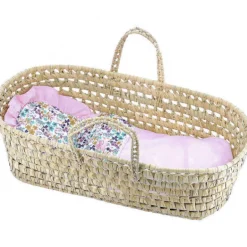 Couffin avec garnissage "Liberty Rose" pour poupée de 36 à 48 cm<Petitcollin Outlet