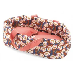 Couffin en tissu "Fleurs de nuit" pour poupée de 25 à 28 cm<Petitcollin Flash Sale