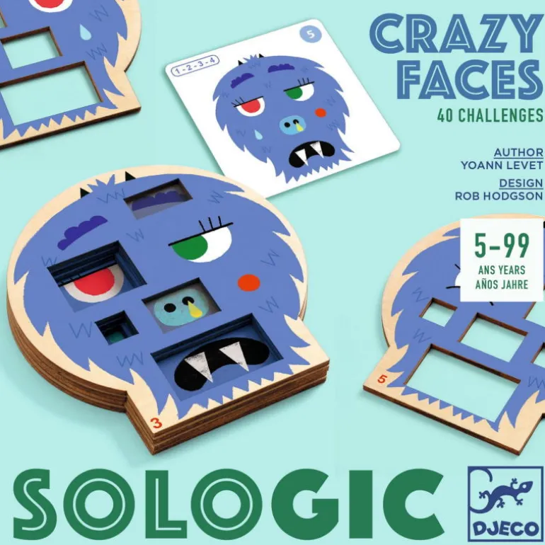 CRAZY FACES Jeu Sologic de 8591<Djeco Sale