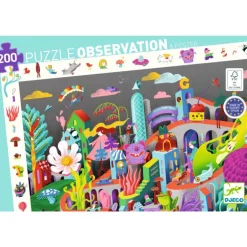 Crazy Town, Puzzle observation 200 pcs 7462<Djeco Best