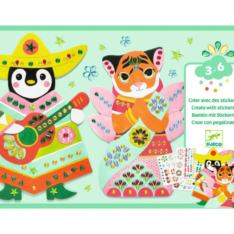 Créer avec des stickers "Brillants" 0091<Djeco Outlet