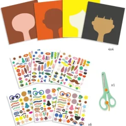 Créer avec des stickers "Coiffeur" 9045<Djeco Best Sale