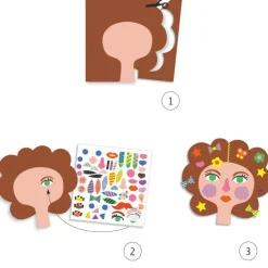 Créer avec des stickers "Coiffeur" 9045<Djeco Best Sale