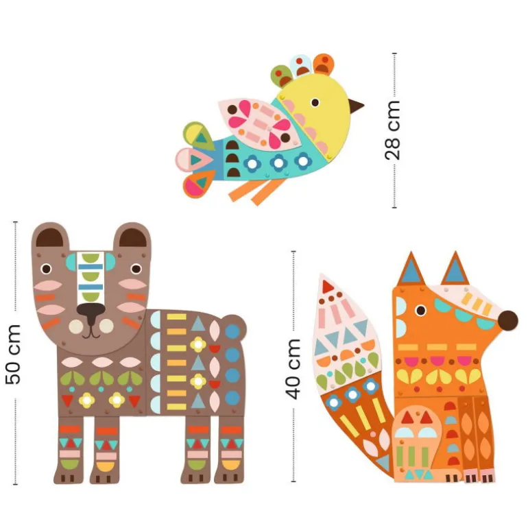 Créer avec du papier "3 animaux géants" 9895<Djeco Discount