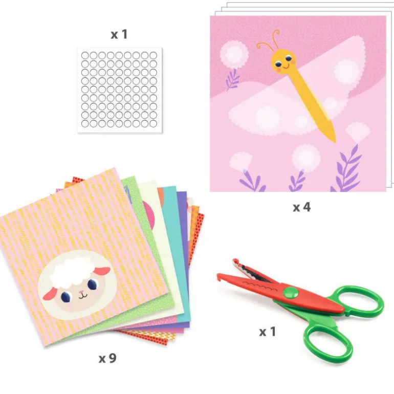 Créer avec du papier "Découper en crans" 9057<Djeco Shop