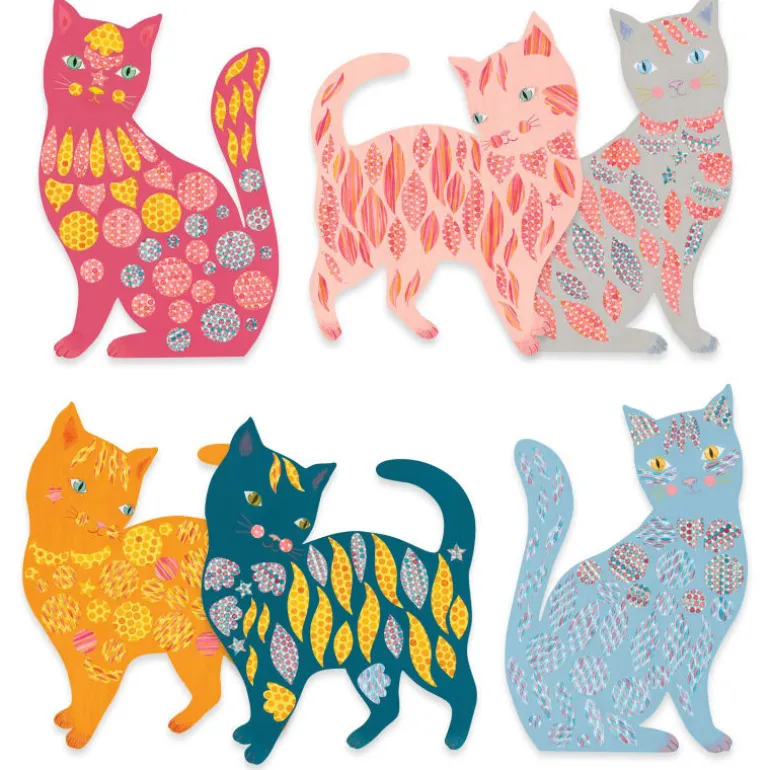 Créer avec du papier "Les jolis chats d'Elodie" 0079<Djeco Flash Sale