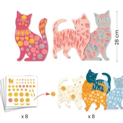 Créer avec du papier "Les jolis chats d'Elodie" 0079<Djeco Flash Sale