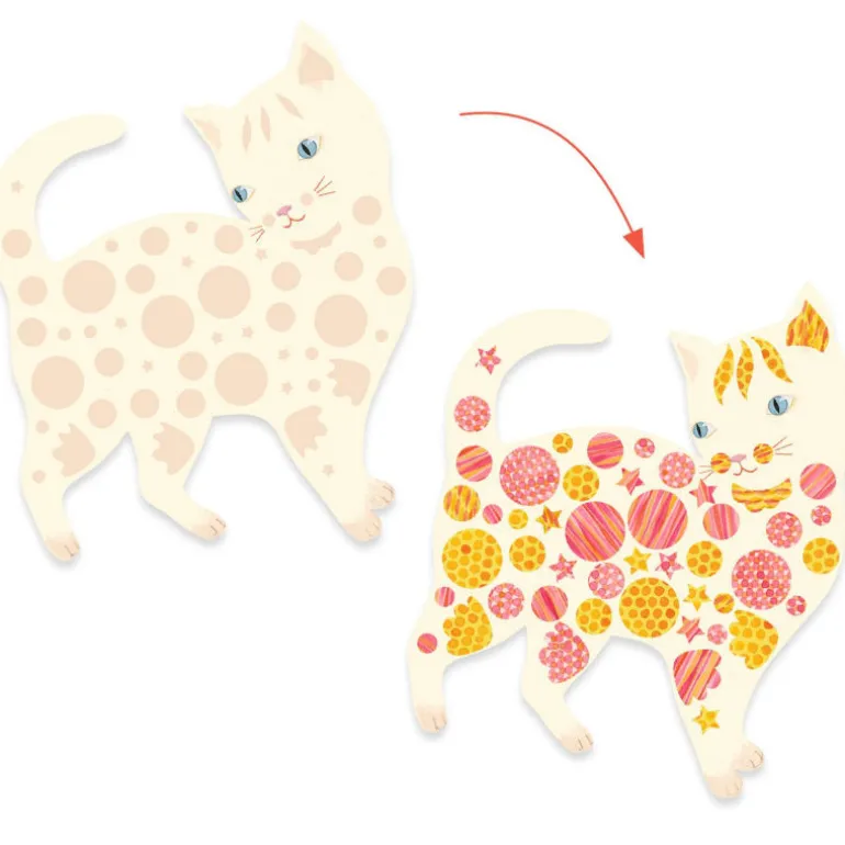 Créer avec du papier "Les jolis chats d'Elodie" 0079<Djeco Flash Sale
