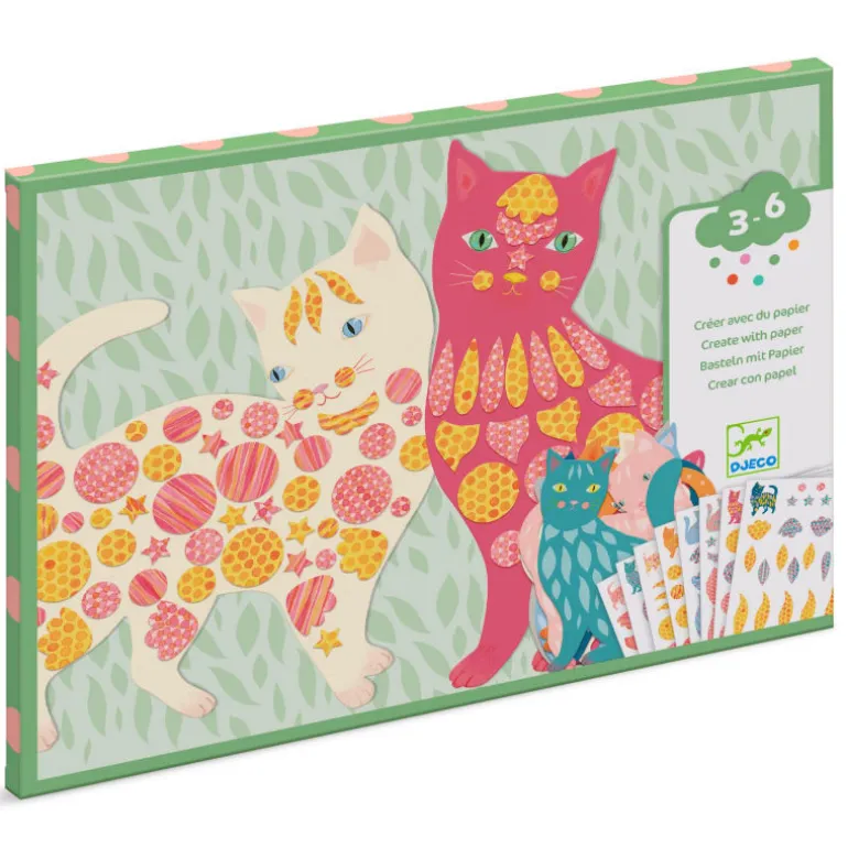 Créer avec du papier "Les jolis chats d'Elodie" 0079<Djeco Flash Sale