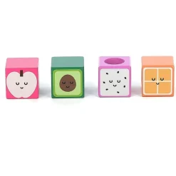 Cubes sonores en bois - fruits et légumes - Andy Westface 7414<VILAC Hot