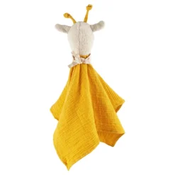 Doudou girafe en mousseline de coton jaune moutarde 39926<SIGIKID Online