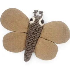 Doudou hochet "Papillon de nuit" en coton bio - - The veggy toys<MyuM Discount