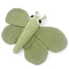 Doudou hochet "Papillon vert" en coton bio - - The veggy toys<MyuM Store