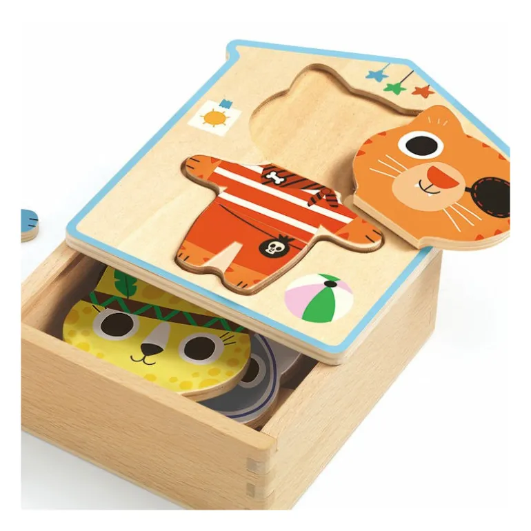 Dressup-mix, 6 puzzles 3 pièces 1678<Djeco New