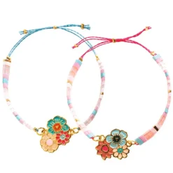 Duo de bracelets You & Me "Tila et fleurs" 0020<Djeco Shop