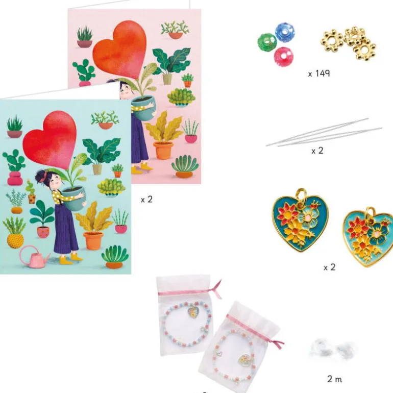 Duo de bracelets You & Me "Enfilage Coeur" 0010<Djeco Cheap