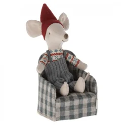 Fauteuil à carreaux pour souris - vert -<Maileg Discount