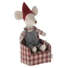 Fauteuil à carreaux pour souris - rouge -<Maileg Best