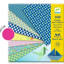 Feuilles pour origami "Natsu" Petit Pan pour 9304<Djeco Discount