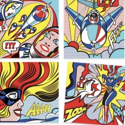 Feutres pinceaux et décalcomanies "Heroes" 9376 inspired by Roy Lichtenstein<Djeco Outlet