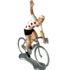 Figurine cycliste winner maillot blanc pois rouge _ Bernard & Eddy<Bernard & Eddy Fashion