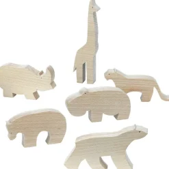 Figurine d'animal en bois "Rhinocéros" de Pompon, 9103B<VILAC New