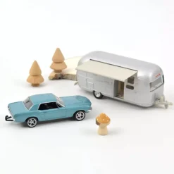 Ford Mustang 1968 Bleue avec caravane Airstream 1-43<NOREV Cheap
