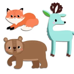 Gommettes autocollantes "Animaux de la forêt" Stickers pour enfants 55<Djeco New