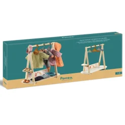 Grand portant vêtements & 3 cintres, accessoire pour poupée POMEA de 7782<Djeco Cheap