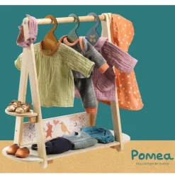 Grand portant vêtements & 3 cintres, accessoire pour poupée POMEA de 7782<Djeco Cheap