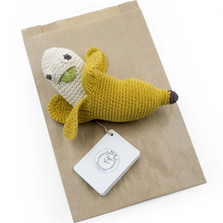 Hochet banane en crochet "The veggy toys", coton bio<MyuM Sale