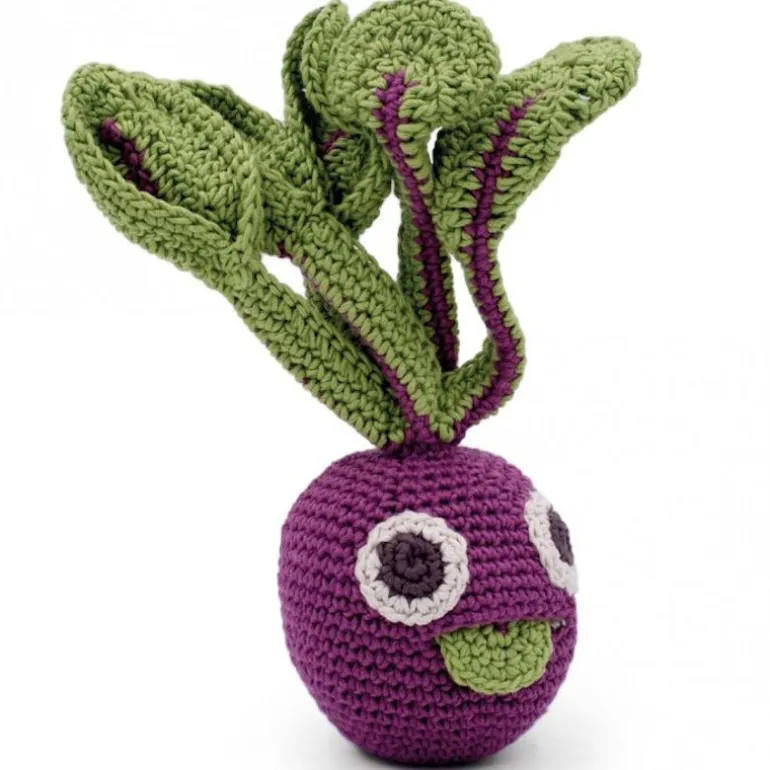 Hochet betterave en crochet "The veggy toys", coton bio<MyuM New